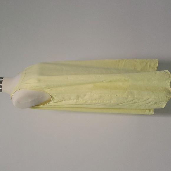 J Jill Love Linen butter-yellow linen midi dress with pockets size large - Picture 4 of 14